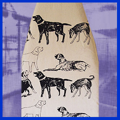 dog design ironing board cover