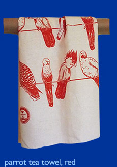 parrot tea towel