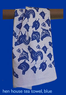 hen house tea towel